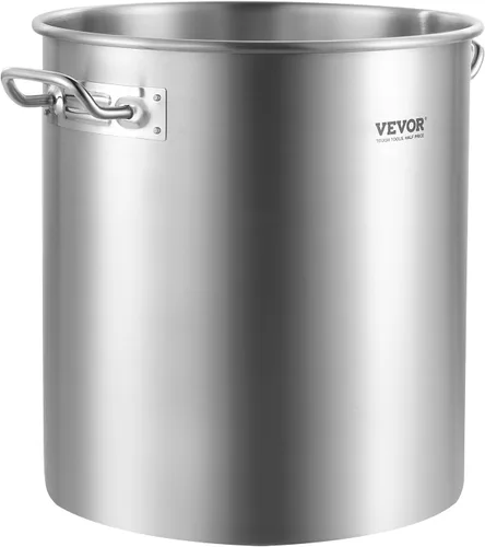 Miniatura 4 de VEVOR Olla de acero inoxidable, ollas de cocina de 24 cuartos, olla de salsa con tapa y asa, olla de grado comercial resistente, tratamiento
