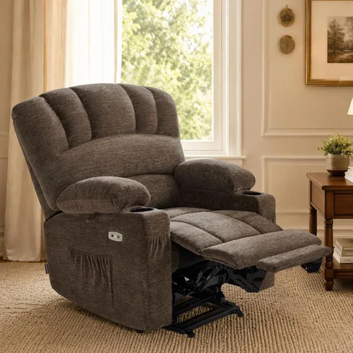 Miniatura 2 de MCombo Silla Reclinable Elevadora Eléctrica de Gran Tamaño para Ancianos, Silla Elevadora con Calor y Masaje, Reclinable Elevadora para Grandes
