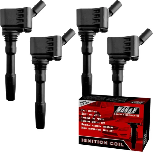Juego de 4 bobinas de encendido 06J905110G compatibles con Volkswagen Audi Beetle Golf Jetta 1.8L 2.0L L4 - Reemplaza 06K905110K