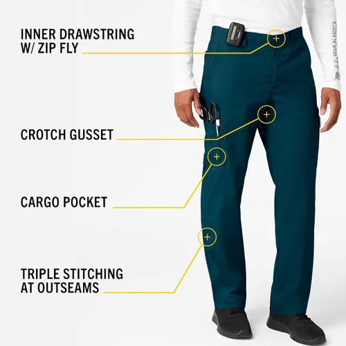 Miniatura 3 de Carhartt Rugged Flex Ripstop Scrubs para pantalones de trabajo de pierna recta con cargo para hombres