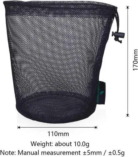 Miniatura 2 de usharedo BVP01 - Bolsa de malla de nailon, 5 unidades, negro M), BVP01-M