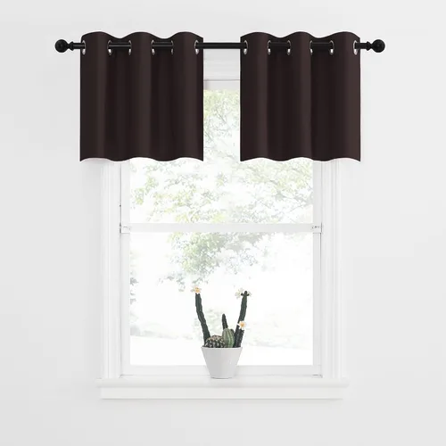 Miniatura 106 de NICETOWN Cortinas opacas de cocina para ventana sobre el fregadero, aislamiento térmico, decoración del hogar, pequeños niveles opacos con ojales