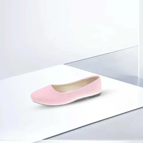 Miniatura 2 de VESNIBA Mujeres Niñas Sólido Tamaño Grande Slip On Plano Poco Profundo Cómodo Casual Zapatos Individuales Sandalias