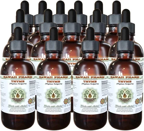 Miniatura 6 de Hawaii Pharm Extracto líquido sin alcohol de tomillo, grado profesional, tomillo hecho a mano en lotes pequeños (Thymus Vulgaris), suplemento
