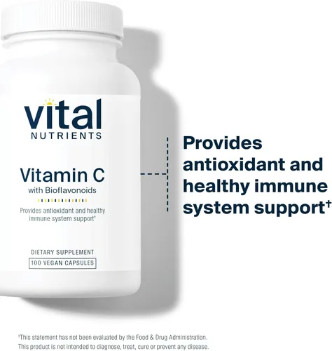Miniatura 3 de Vital Nutrients Vitamina C con bioflavonoides - Suplemento vegano para apoyo inmunológico* - 1000 mg de vitamina C y 500 mg de bioflavonoides