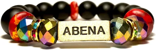 Miniatura 3 de Pulseras africanas tradicionales con nombre nacido en el día para mujeres de Ghana, materiales naturales, ajuste cómodo y holgado
