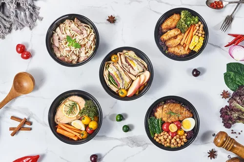 Miniatura 6 de FULING Recipientes redondos para preparación de comidas de 32 oz, 50 unidades, con tapas, de plástico, para almacenamiento de alimentos, caja