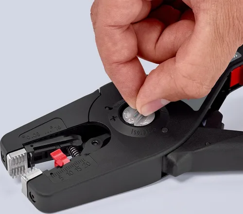 Miniatura 6 de KNIPEX Precistrip16 - Pelacables automático, en blíster, 0,08-16 mm², con ajuste fino, tope de longitud ajustable, pelacables, 12 52 195 SB