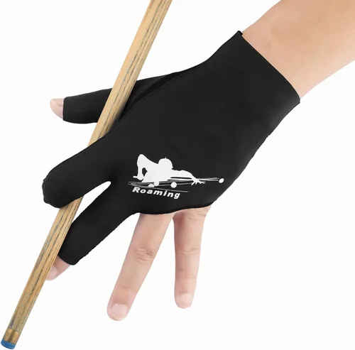 Miniatura 2 de Guantes de billar para hombres y mujeres, guantes de billar para mano izquierda/derecha, guantes de secado rápido de 3 dedos, ideales para tiradores