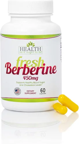 Miniatura 8 de Health As It Ought To Be Suplemento de berberina fresca de 450 mg Contiene solo berberina Sin conservantes 120 cápsulas