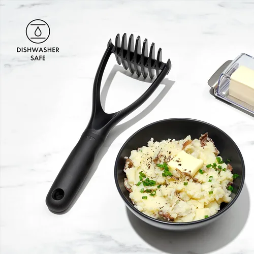 Miniatura 5 de OXO Good Grips - Triturador de patatas de nailon para utensilios de cocina antiadherentes, color negro, 1 EA (paquete de 2)