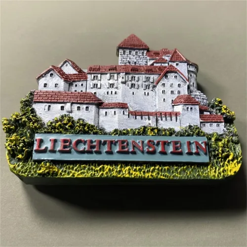 Miniatura 2 de Vaduz Castle Liechtenstein - Imán para nevera, recuerdo de viaje, decoración de nevera, 3D, calcomanía magnética, colección artesanal