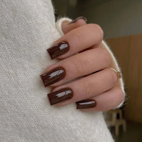 Miniatura 11 de Uñas postizas a presión color rosa bebé, uñas postizas cuadradas medianas con pegamento en uñas de longitud media, uñas acrílicas cortas