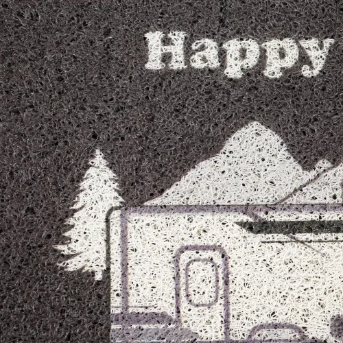 Miniatura 5 de Aucuda Happy Camper - Tapete para puertas interiores y exteriores, tapete de bienvenida para puerta delantera, caravana, 24 x 16 pulgadas, Vida Rv