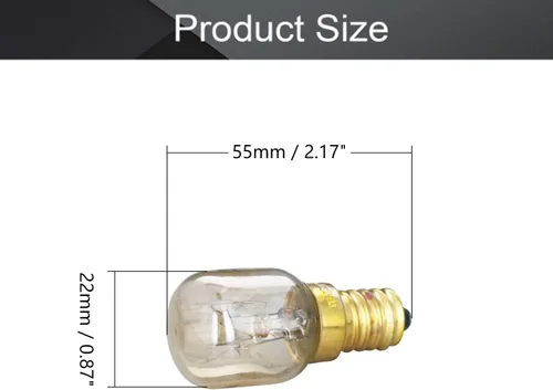 Miniatura 2 de Othmro 1 bombilla de microondas 220-240 V 220 bombilla de microondas E14, 2700 K cálido horno bombilla reemplazo electrodoméstico, incandescente