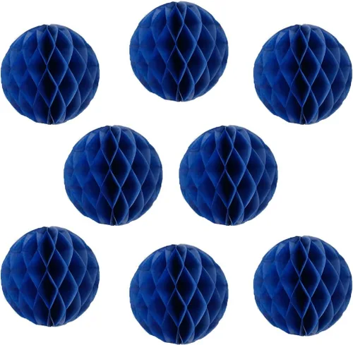 Miniatura 14 de 8 bolas de papel de panal de 8 pulgadas, bolas decorativas de panal de abeja, pompones de papel, bolas de flores, bolas colgantes de arte