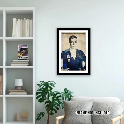 Miniatura 3 de CultClassicPosters Doctor Who 12th Doctor Art Print – Póster minimalista hecho a mano de 13 × 19 con Peter Capaldi y TARDIS – Papel fotográfico