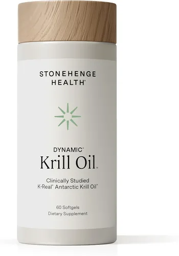 Stonehenge Health Aceite de krill dinámico de 1600 mg – Suplemento antártico Omega-3 de triple fuerza con EPA, DHA, fosfolípidos y 2 mg de