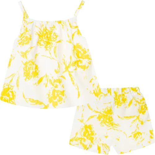 Miniatura 45 de LittleSpring Conjunto de verano para niñas con camiseta sin mangas y pantalones cortos florales
