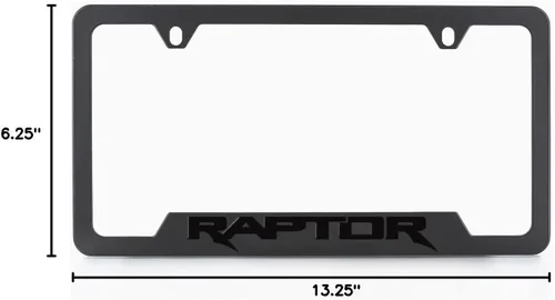 Miniatura 5 de Marco de Placa de Licencia de Metal Negro Ford Raptor