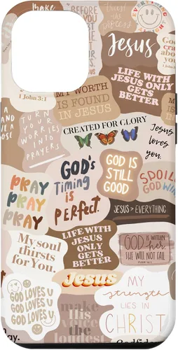 Miniatura 26 de Funda estética para iPhone 17 con frases positivas con versículos bíblicos cristianos