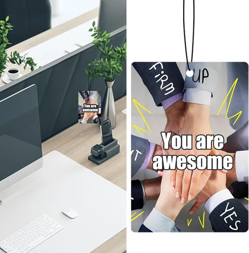 Miniatura 3 de Ambientador personalizado para automóvil, 10, 20, 50, 100 unidades, personalizados, de doble cara, con logotipo de texto fotográfico. Regalos