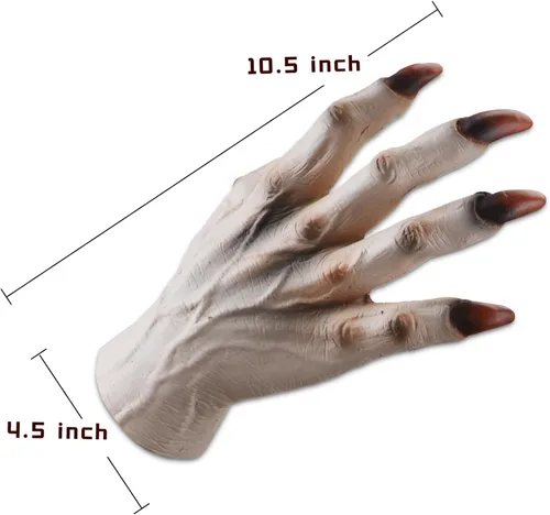 Miniatura 3 de Halloween Party Scary Moster Skeleton Bone Claw Hand Reaper Gloves Costume Adult