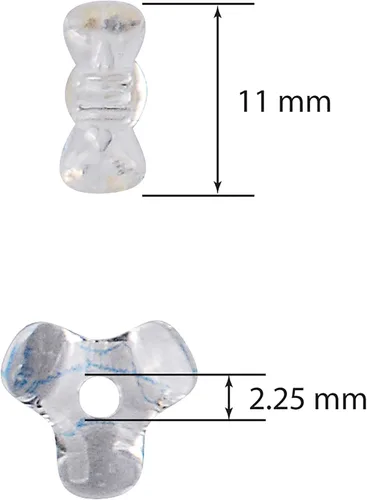 Miniatura 2 de The Beadery - Tri-Bead de 0.433 in, Multi Transparente - 900 Piezas - 825V029
