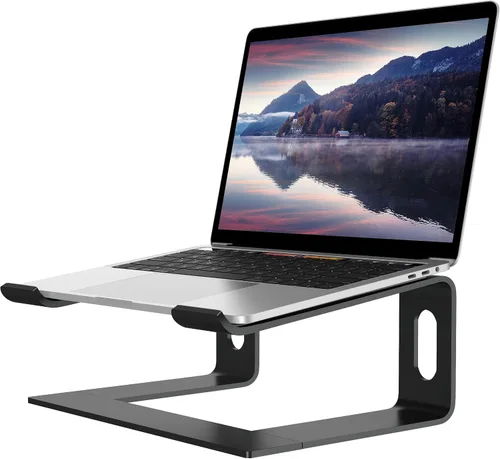 ALASHI Soporte para computadora portátil para escritorio, elevador de computadora de aluminio, soporte ergonómico para portátil, elevador de