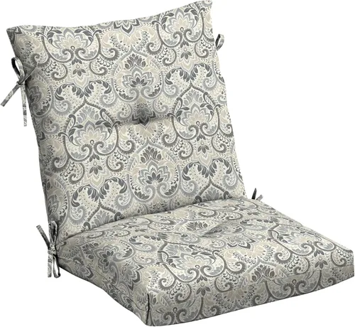 Miniatura 23 de Arden Selections Cojín de Silla de Comedor Exterior de Felpa Moderna con Mechones y Relleno Blowfill, 21 x 40 pulgadas, Repelente al Agua