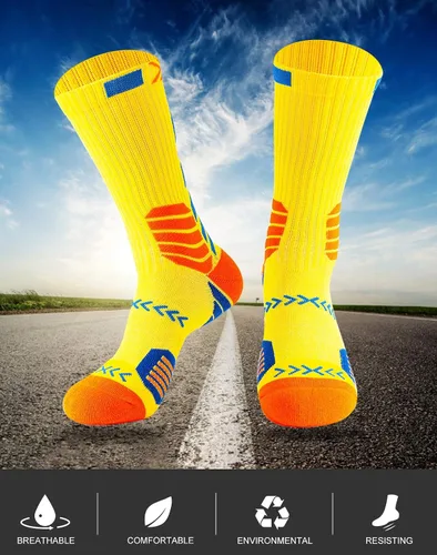 Miniatura 2 de Calcetines de baloncesto para niños fútbol ski deportes al aire libre gruesos altos paquete de 6