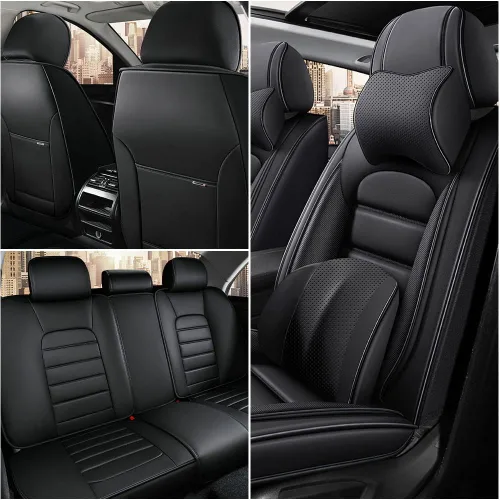 Miniatura 2 de Fundas de asiento de automóvil de lujo para Mercedes-Benz GLC 300 2017-2023, funda de asiento de piel sintética impermeable, suave, transpirable