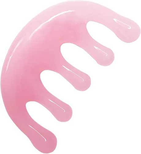 Miniatura 7 de GSHOW Masajeador de cabeza de resina para cuero cabelludo de mano con dientes anchos Gua Sha, peine relajante herramienta de masaje para masaje