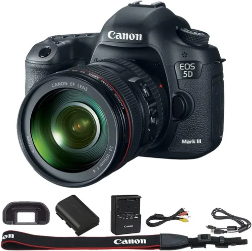 Canon EOS 5D Mark III 22.3 MP cámara digital de cuadro completo CMOS SLR Digital con lente EF 24-105mm f/4 L IS USM Negro
