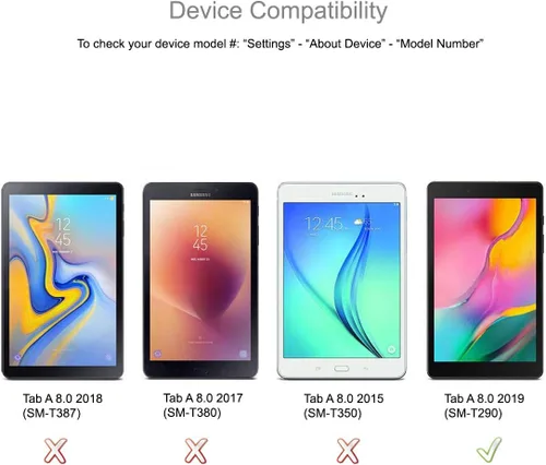 Miniatura 6 de Supershieldz Protector de pantalla de vidrio templado, diseñado para Samsung Galaxy Tab A 8.0 (2019) (solo modelo SM-T290), antiarañazos, sin