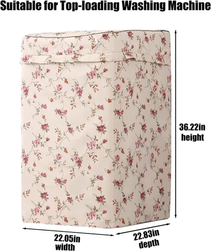 Miniatura 2 de Cubierta de carga superior para lavadora, cubierta impermeable para secadora con cremallera, a prueba de polvo, al aire libre, funda protectora