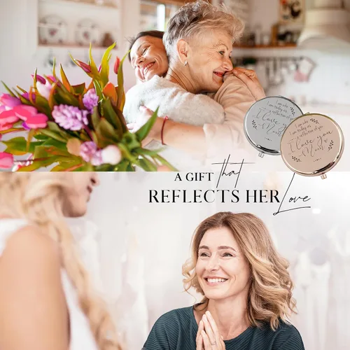 Miniatura 9 de Regalos para madre de la novia de parte de su hija, espejo compacto, regalos para madre del novio de parte del hijo, regalos sentimentales