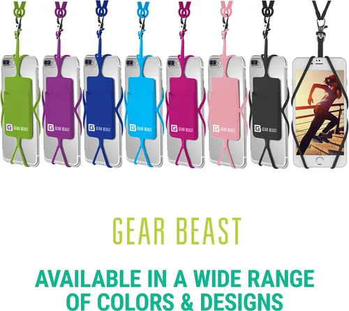Miniatura 7 de Gear Beast - Correa universal para teléfono celular compatible con iPhone, Galaxy y la mayoría de teléfonos inteligentes, incluye soporte para Negro