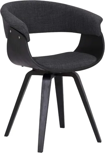 Miniatura 16 de Armen Living Silla de verano moderna de mediados de siglo en tela azul con acabado de madera de nogal - Juego de 2