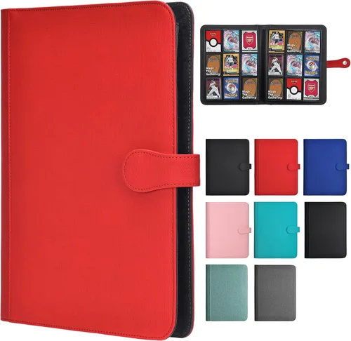 Miniatura 9 de HerriaT Carpeta de tarjetas intercambiables, carpeta de colección de tarjetas de poliuretano de 9 bolsillos para 360 tarjetas, libro de tarjetas