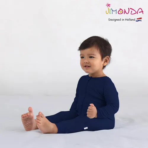 Miniatura 5 de Jimonda Pijama sin pies de bambú,Mameluco unisex de una pieza para bebé,Cierre de cremallera de 2 vías