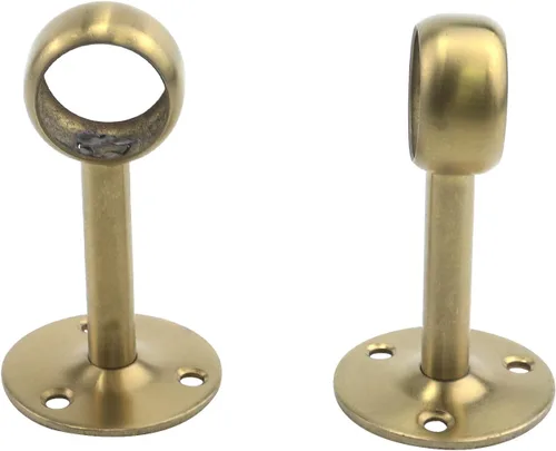 Miniatura 5 de Coshar Soporte de barra de cortina de ducha de acero inoxidable resistente de 1 pulgada (0.984 in) de diámetro. Soporte montado en techo y pared