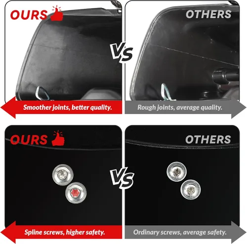 Miniatura 3 de SLMOTO Alforjas rígidas para motocicleta para Harley, alforjas rígidas con soportes de conversión negros, compatibles con Harley Street Glide