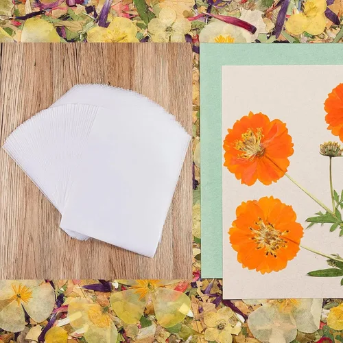 Miniatura 4 de 50 piezas de recambio de prensa de flores A5, recambio de papel secante reutilizable para prensa de flores, papel de forro de papel de flores