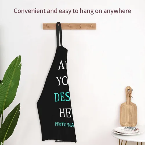 Miniatura 4 de Delantal personalizado para mujer, con nombre, texto, logotipo, foto, chef, delantales de cocina, impermeables, ajustables, con lazo, gran regalo