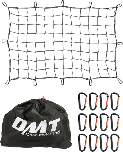 Miniatura 9 de Orion Motor Tech - Red de carga pequeña de 2 x 3 pies con malla pequeña de 2 x 2 pulgadas, red de carga de tamaño máximo de 4 x 6 pies