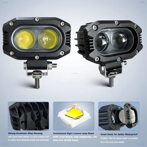Miniatura 3 de Barra de luz LED de 4 pulgadas de 80 W con haz de punto blanco 5050 LED, luz de conducción todoterreno, luces antiniebla para camión, camioneta