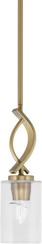 Miniatura 37 de Toltec Lighting Cavella Stem Colgado Mini colgante, acabado grafito, vidrio de muselina blanca de 4 pulgadas