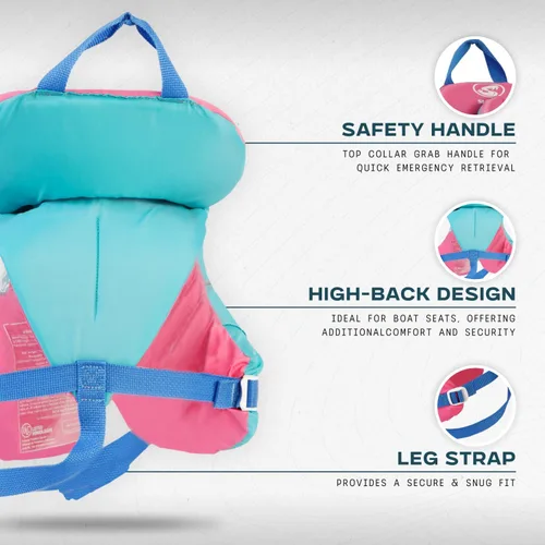 Miniatura 3 de Stohlquist Infant Life Jacket, US Coast Guard Approved, Type II Life Vest (20-30 lbs) for Babies and Toddlers, Support Collar with Grab Handle, PFD