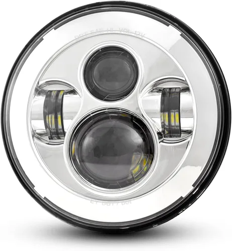 Miniatura 10 de Faro LED negro de 7 pulgadas aprobado por DOT compatible con motocicletas Tour, FLD, Softail Heritage, Street Glide, Road King, Electra Glide
